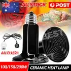 200W Ceramic Infrared Light Heat Emitter Lamp Reptile Snake Brooder Incubator