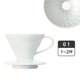 【HARIO】V60 磁石濾杯 1-2杯／白色／VDC-01W(VDCR-01-W)