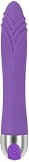 Strong Shock Quiet 10 Modes Powerful Bullet Stick Portable Soft Silicone Ball Personal Bullet Massage Rod for Women Pleasure, Electric Waterproof Bullet Setting, Fast Delivery, Mini Size (Purple)