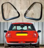 US STOCK 2 FLUSH Matt Satin Black Rear Light Trims for MINI Cooper S R50 R52 R53 (for: Mini)