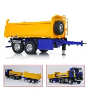 LESU Metal 1/14 2-Axle RC Hydraulic Trailers Electric Self-dumping Full Trailer