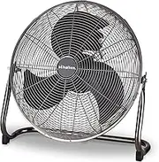 Schallen Gunmetal Grey Black Metal High Velocity Cold Air Circulator Adjustable Floor Fan with 3 Speed Settings (18")
