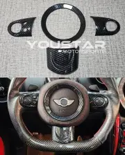 US STOCK CARBON Look Multi Steering Wheel Trims for MINI R55 R56 R57 R58 R59 R60 (for: Mini)