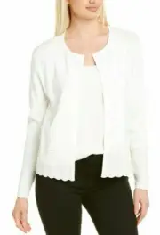 Ted Baker- KELLIE- Zig Zag Detail Ottoman Cardigan- Natural Sz4=US10- NWT- $195