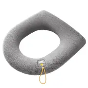 NNEOBA Winter Warm Toilet Seat Cover Closestool Mat 1Pcs Washable Bathroom Accessories Knitting Pure Color Soft O-shape Pad Bidet Cover