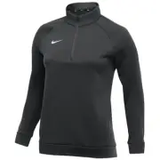 Women's Nike Therma 1/4 Zip Training Top Anthracite Sz 897186-060