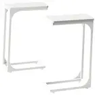 Narrow C Table Side Table Set of 2 - Slim Couch Tray Tables Skinny Thin Small