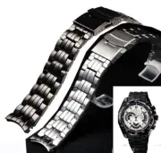 22mm St steel band bracelet strap (compatible with) CASIO EF-550 EF550 edifice