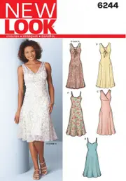 New Look Sewing Pattern 6244 N6244 Misses Dress and Slip Dress