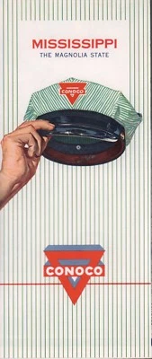 1960 Conoco Road Map: Mississippi NOS
