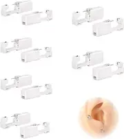 [Hysgscwd] 12PCS Ear Piercing Kit, Portable Ear Piercing Gun Kit, Household Ear Piercing Tool Kit with 4mm Earrings Stud, Safety Self Ear Piercing Kit with Preloaded Ear Stud, Nose Piercer for Men Women