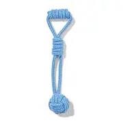 Juni Rope Ball Tug with Handle Dog Toy Blue