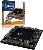 WE Games 4-Player Shut The Box - Black Stained Wood Board Game with Dice for The Classroom, Home or Pub - 14 in.