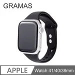 GRAMAS APPLE WATCH 38/40/41MM 矽膠雙扣錶帶-黑色