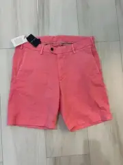 Peter Millar Crown Crafted Golf Shorts Pink 8" Inseam MC24XB75 SZ 34 NWT $140