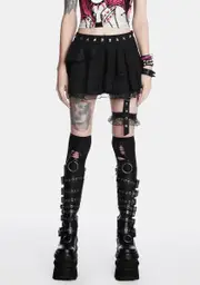 [Widow] Feelin' Disconnected Pleated Skirt