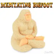 New Meditating Bigfoot Archie Mcphee 2" vinyl Sasquatchian serenity WHITE Yeti