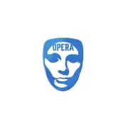 Opera Skateboard Sticker Mask Foil Blue 2.8" x 3.75"