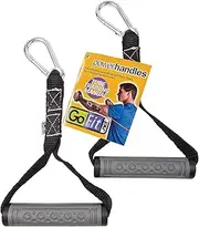 GoFit Extreme Tube and Band Power Handles, Black/Gray, OS