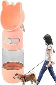 Dog Water Bottle Dispenser | Leak Proof Kettle | Drinking Feeder with Food Container, Outdoor Accessories for Walking Hiking