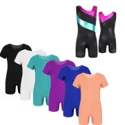 Boys Girls One-piece Leotard Jumpsuit Kid Unitard Bodysuit Ballet Gym Dancewear