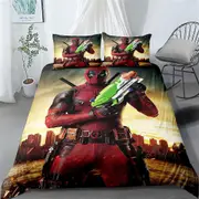 v3093 Bed Sheets Deadpool Bed Doona Duvet Cover Set Bed Sheets IU3093