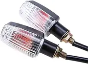 LED Indicator Blinkers Amber Lamp Accessories Motorcycle Turn Signal Light Clear Amber Blinker Indicator 12V For Su&zu&ki(Clear Lens)