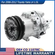 A/C AC Compressor W/ Clutch 12V For 2006-2012 Toyota Yaris L4 1.5L CO 11078C (for: Toyota)