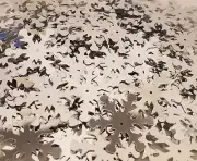 100 pcs Vintage Snowflake Sequins 25mm 1-Inch Metallic Silver for Sewing Crafts