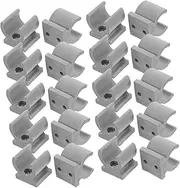 24 Pcs Wheelchair Toilet Seat Tube Clamp Toilet Seat Riser Clamp Wheelchair Commode Chair Attachment U Clips Holder Bracket Commode Chair Pipe Fastener Plastic Tube Holder Pp Grey