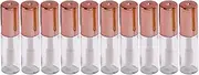 Ysyqkn 10 Pieces Lip Gloss Tubes Containers Lip Balm Tubes with Cap And Brush Refillable Lip Oil Tubes for Valentine's Day Present, Rose Gold