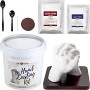 Hand Casting Kit for Couples - DIY Mold with Wooden Base - Valentine's Day Gift