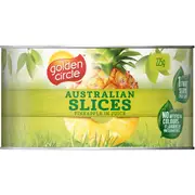 Golden Circle Australian Canned Fruit Tinned Pineapple Slices in Juice 225g