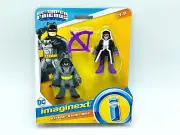 Imaginext Fisher-Price DC Super Friends Batman & Huntress Figures w/Weapons NIB