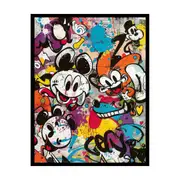 Cartoon Gafiti Framed Print Fine Art Poster Print