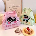Cartoon Print Handbag Heat Preservation Lunch Box Portable Food Storage Bag