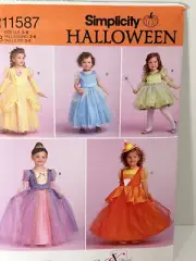 SEW PATTERN SIMPLICITY COSTUME R11587 TODDLER DRESS SLIP Fairy Princess SZ 1/2-2