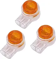 Mellisso 150 Pieces Yellow Button Gel Filled Phone Wire Butt Splice UY Connector 2 Port