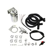 SAAS Oil Catch Tank Full Kit for Nissan Navara D40 2.5 05-15 Polished Aluminium