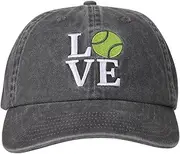 [INNObeta] Embroidered Tennis Cap, Funny Tennis Gifts for Men/Women, Tennis Lovers, Tennis Player, Adjustable Embroidered Tennis Hat Gifts Accessory for Birthday, Christmas, Love, Medium-Large