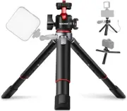 Mini Camera Tripod with 360°Adjustable Ball Head & Cold Shoe, Extendable Tableto