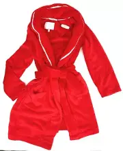 Victoria's Secret sz Medium Plush Robe Cozy Short Red Long Sleeve VS Sherpa