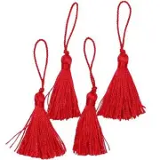 2" Fiber Mini Key Tassel Pack of 4 Trims Red