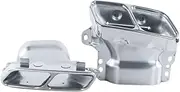 1Pair Quad Exhaust Tips Stainless Steel Compatible For Benz A45 W176 CLA45 C117 2013-2018 Car Accessories(Silvery)