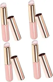 VALICLUD 4pcs Portable Silicone Lip Brushes Cover Multi-functional Lipstick and Concealer Applicators for Women Soft Easy to Carry Versatile Makeup Tool for Tinted Lip Products
