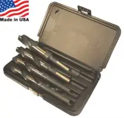 Norseman 4 pc Silver & Deming Drill Bit Set HI-Moly M7 9/16-1" S&D USA SD-4SP