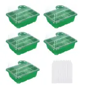 10 Pack 12 Cell Seeding Starting Trays Kit for Greenhouse Planting Green