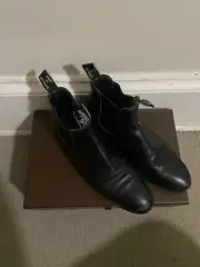 RM WILLIAMS Adelaide Boots Black Leather Womens Size 8 - LIKE NEW