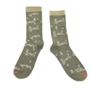 Merrell Women's S/M Shoe 5 - 9.5 Ranger Cotton Crew Outdoor Hiking Socks Green