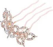 WEKADRIN Rhinestone Crown Hair Comb Decorative Hair Jewelry for Women Chinese Style Headband Bridal Accessory
